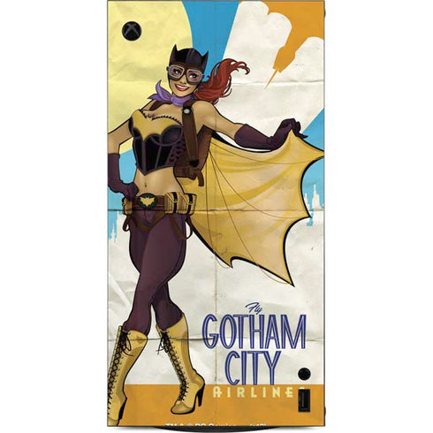 DC Comics Bombshells Batgirl- Fly Gotham City Airlines XBox Series X Digital Edition Console Skin